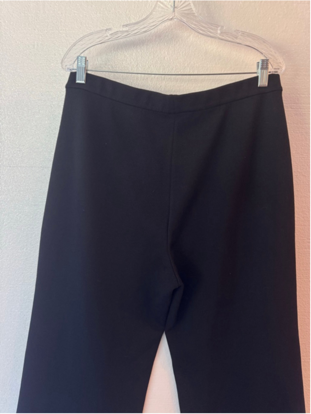 St. John Santana Knit Office Stretch Straight Leg Black Trousers Size L - Picture 6 of 6